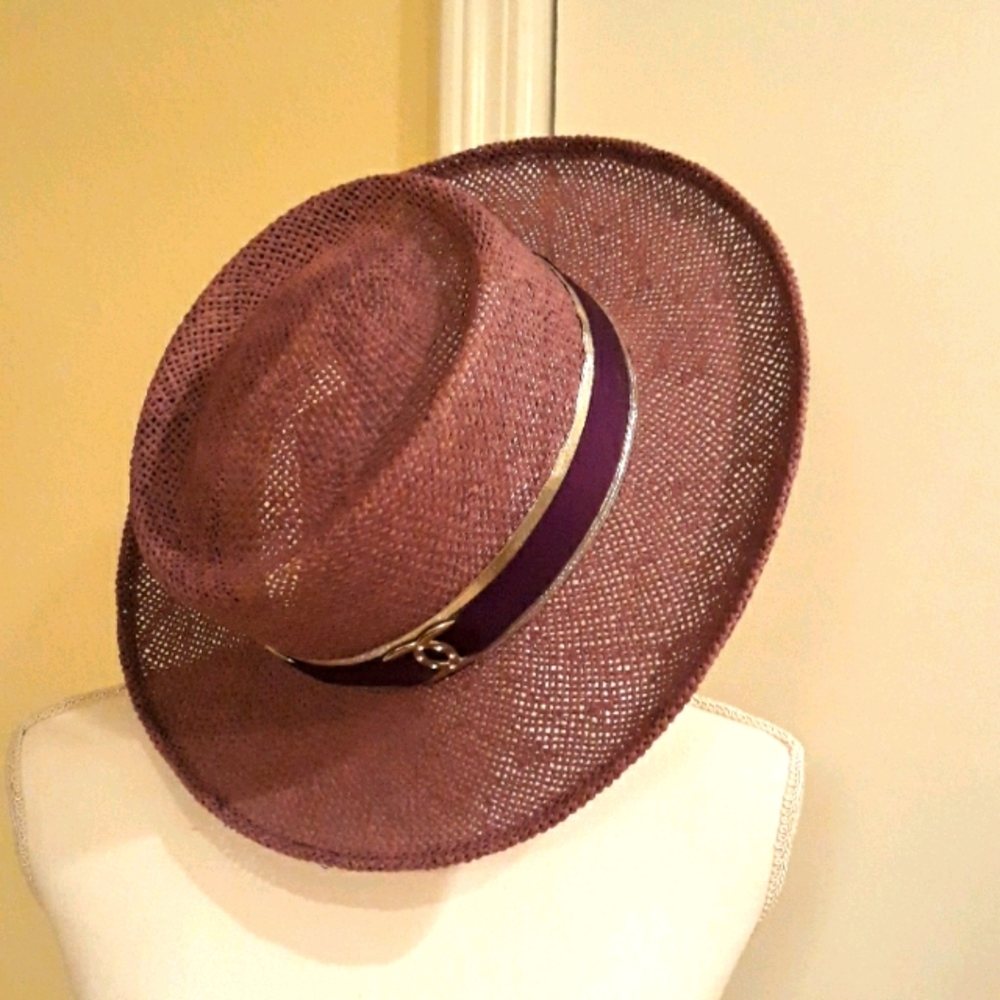 💗💜Made in USA Hat W/Gold Hatband OS